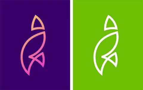 Flat minimalist logo design isolated on white background イラスト素材