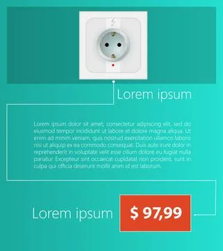 Flat minimalist vector template business design. Eco outlet. Flat vector i... Stock Photos