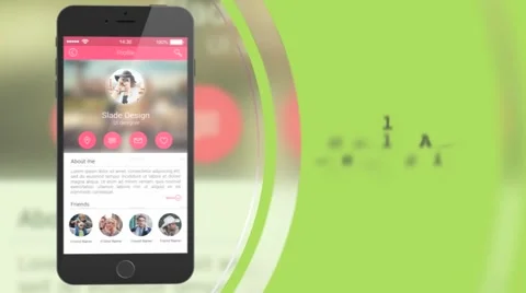 Flat Mobile App Presentation Stock After Effects