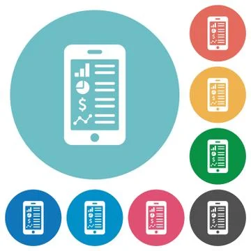 Flat mobile application icons 스톡 일러스트