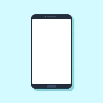 Flat mobile phone device. Modern smartphone template for applications, wire.. Stock Illustration