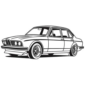 Flat Modern Car Vector Illustration Stock Illustration