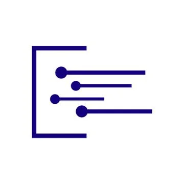 Flat Modern Connection Dots Logo design. Connected circle logo vector illustr Stock Illustration