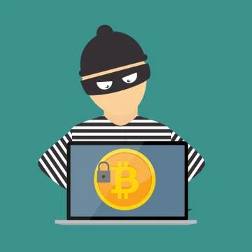 Flat modern design concept of bitcoin cryptocurrency technology, mining, e Illustrazione stock