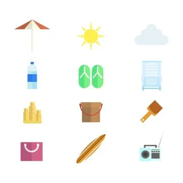 Flat modern design concept of planning a vacation Stock Illustration