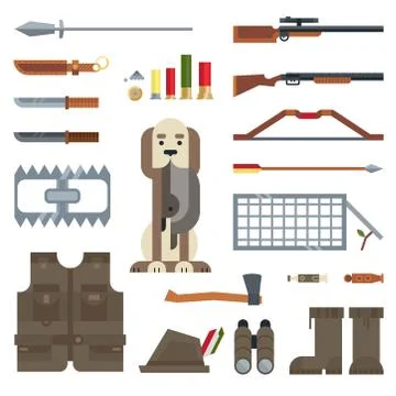 Flat modern design vector icons set of real man tools and equipment Stock Illustration