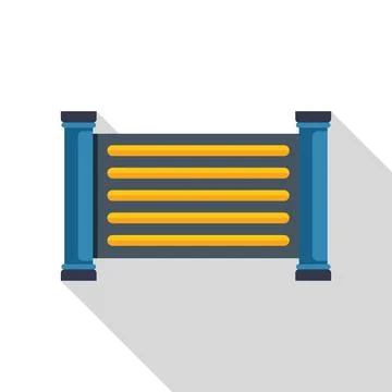 Flat modern fence separating public and private property 스톡 일러스트