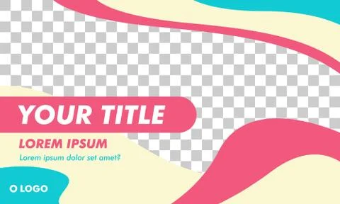 Flat Modern Landscape Banner Template for web or social media post Stock Illustration