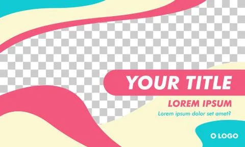 Flat Modern Landscape Banner Template for web or social media post Illustrazione stock
