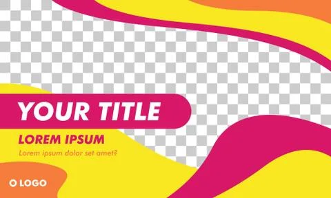 Flat Modern Landscape Banner Template for web or social media post Stock Illustration