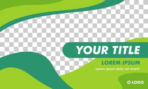 Flat Modern Landscape Banner Template for web or social media post Stock Illustration