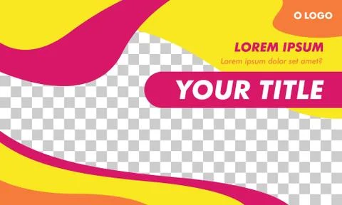 Flat Modern Landscape Banner Template for web or social media post Stock Illustration