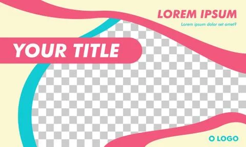 Flat Modern Landscape Banner Template for web or social media post Stock Illustration