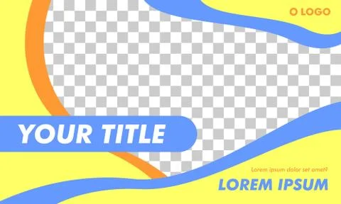 Flat Modern Landscape Banner Template for web or social media post Illustrazione stock