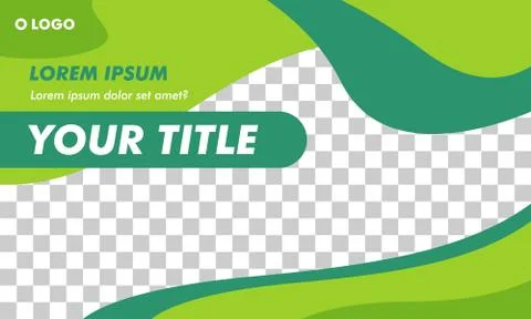 Flat Modern Landscape Banner Template for web or social media post Stock Illustration