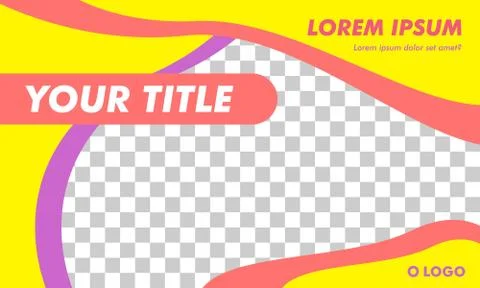 Flat Modern Landscape Banner Template for web or social media post Stock Illustration