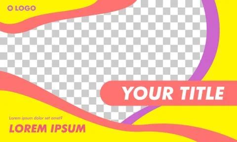 Flat Modern Landscape Banner Template for web or social media post Illustrazione stock