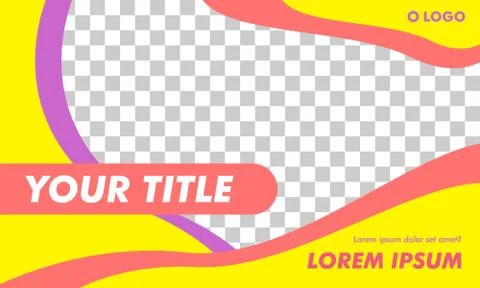 Flat Modern Landscape Banner Template for web or social media post Stock Illustration