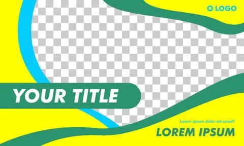 Flat Modern Landscape Banner Template for web or social media post Illustrazione stock