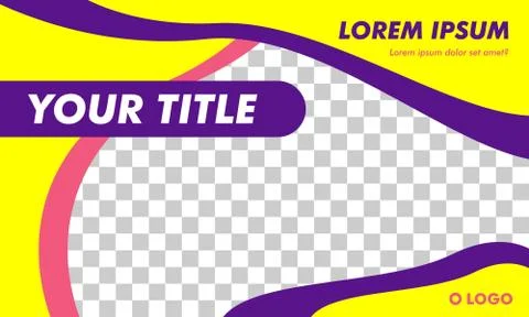 Flat Modern Landscape Banner Template for web or social media post Stock Illustration