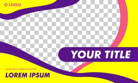 Flat Modern Landscape Banner Template for web or social media post Stock Illustration