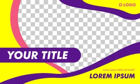 Flat Modern Landscape Banner Template for web or social media post Stock Illustration