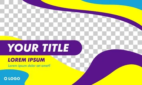 Flat Modern Landscape Banner Template for web or social media post Stock-Illustration