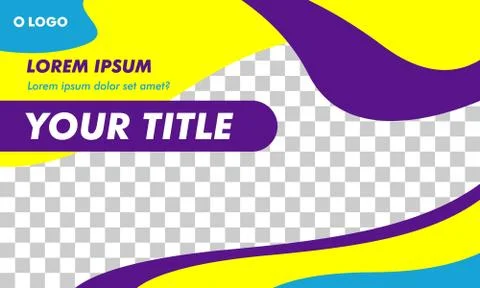 Flat Modern Landscape Banner Template for web or social media post Illustrazione stock