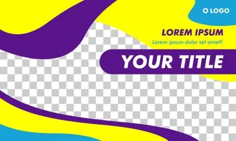 Flat Modern Landscape Banner Template for web or social media post Stock Illustration