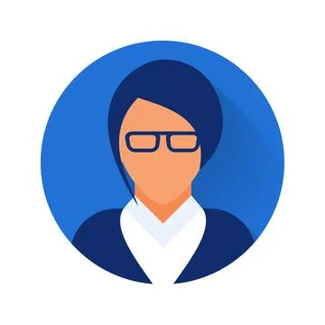 Flat modern minimal avatar icon. Business concept, global communication. Web イラスト素材