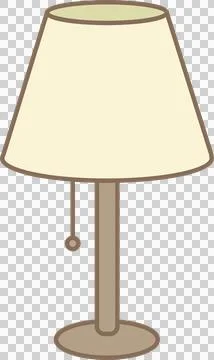 Flat modern table lamp. PNG Stock Illustration