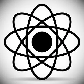 Flat Molecule, Atom (Atomic) symbol Illustrazione stock