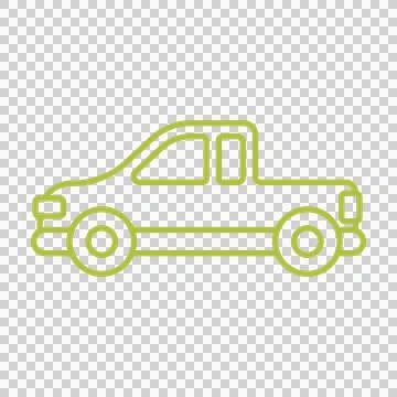 Flat monoline car icon element asset design Stock Illustration