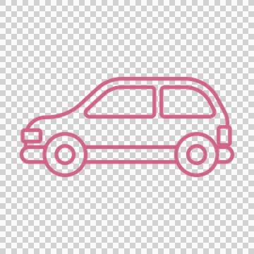 Flat monoline car icon element asset design Stock Illustration