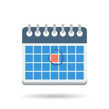 Flat month calendar icon Stock Illustration