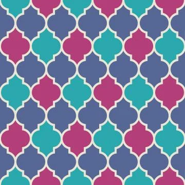 Flat moroccan seamless pattern Stock Illustration