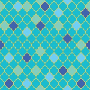Flat moroccan seamless pattern vector Stock Illustration