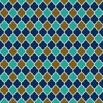 Flat moroccan seamless pattern vector Stock Illustration