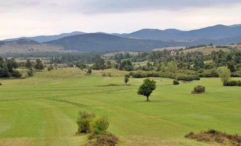 Flat mountains Stock Photos