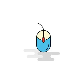 Flat Mouse  Icon. Vector Illustrazione stock