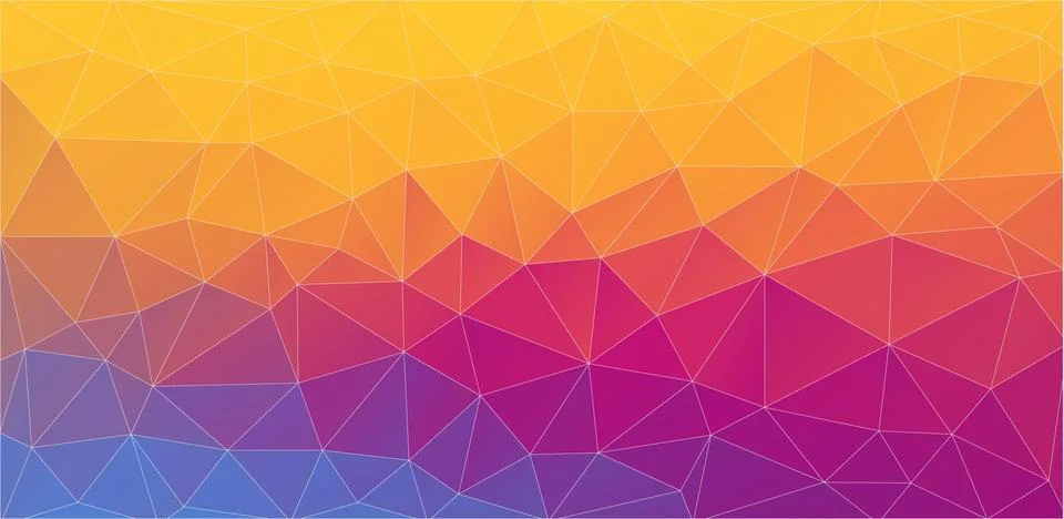 Flat multicolor 2D triangle background Stock Illustration