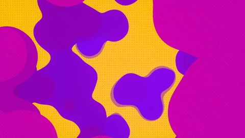 Flat multicolor organic shapes. Abstract 3d rendering loop animation HD Stock Footage 172476093
