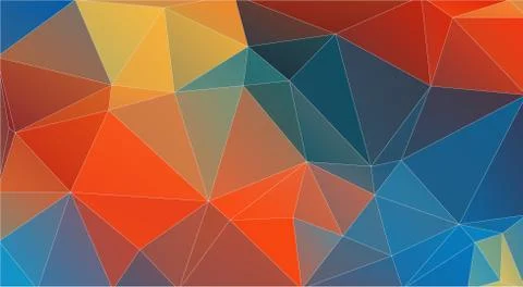 Flat multicolor triangle background Stock Illustration