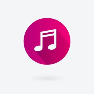 Flat Music Icon Illustrazione stock