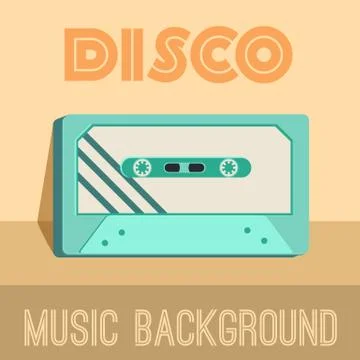 Flat music instruments background concept. Vector illustrator Stock Illustration