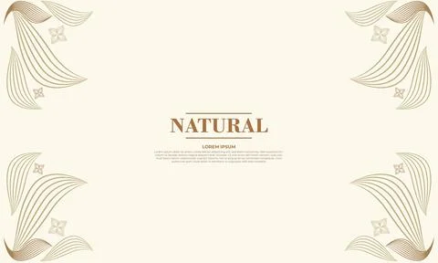 Flat natural floral stem background Stock Illustration