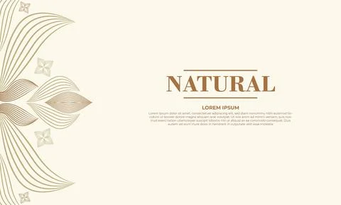 Flat natural floral stem background Stock Illustration