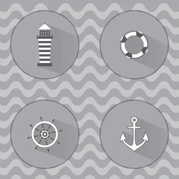 Flat navy pattern Stock Illustration