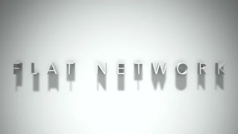Flat network 3D title animation with shadows on a white background Stock Footage 298002855