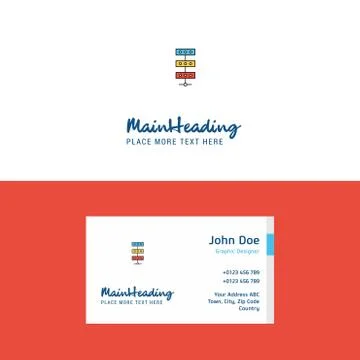 Flat Network Logo and Visiting Card Template. Busienss Concept Logo Design Stock Illustration